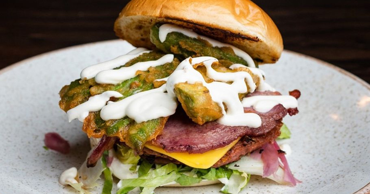 Vegan burger from Tango restaurant, Durham City.